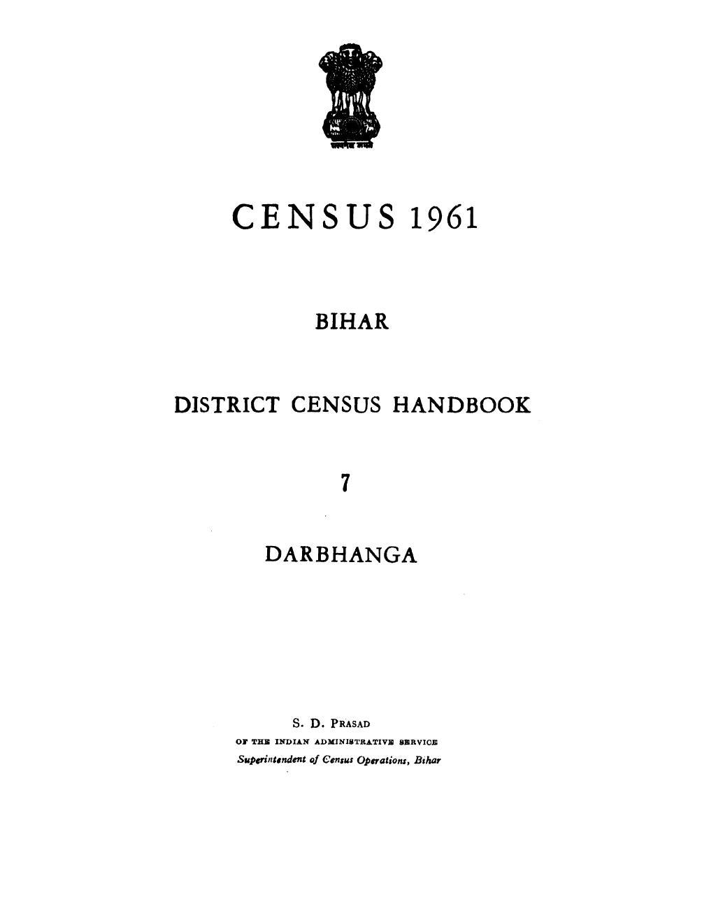 india-district-census-handbook-darbhanga-7-bihar-census-1961